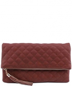 Quilted Bifold Crossbody Clutch LP048QS COFFEE